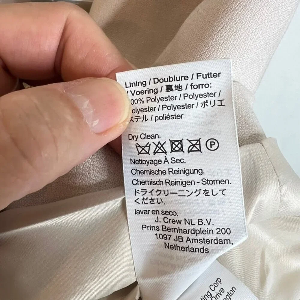 J.Crew $198 Slim-Fit Vest Italian City Wool Blend Pale Bone Size 8 BT536 - Picture 2 of 5